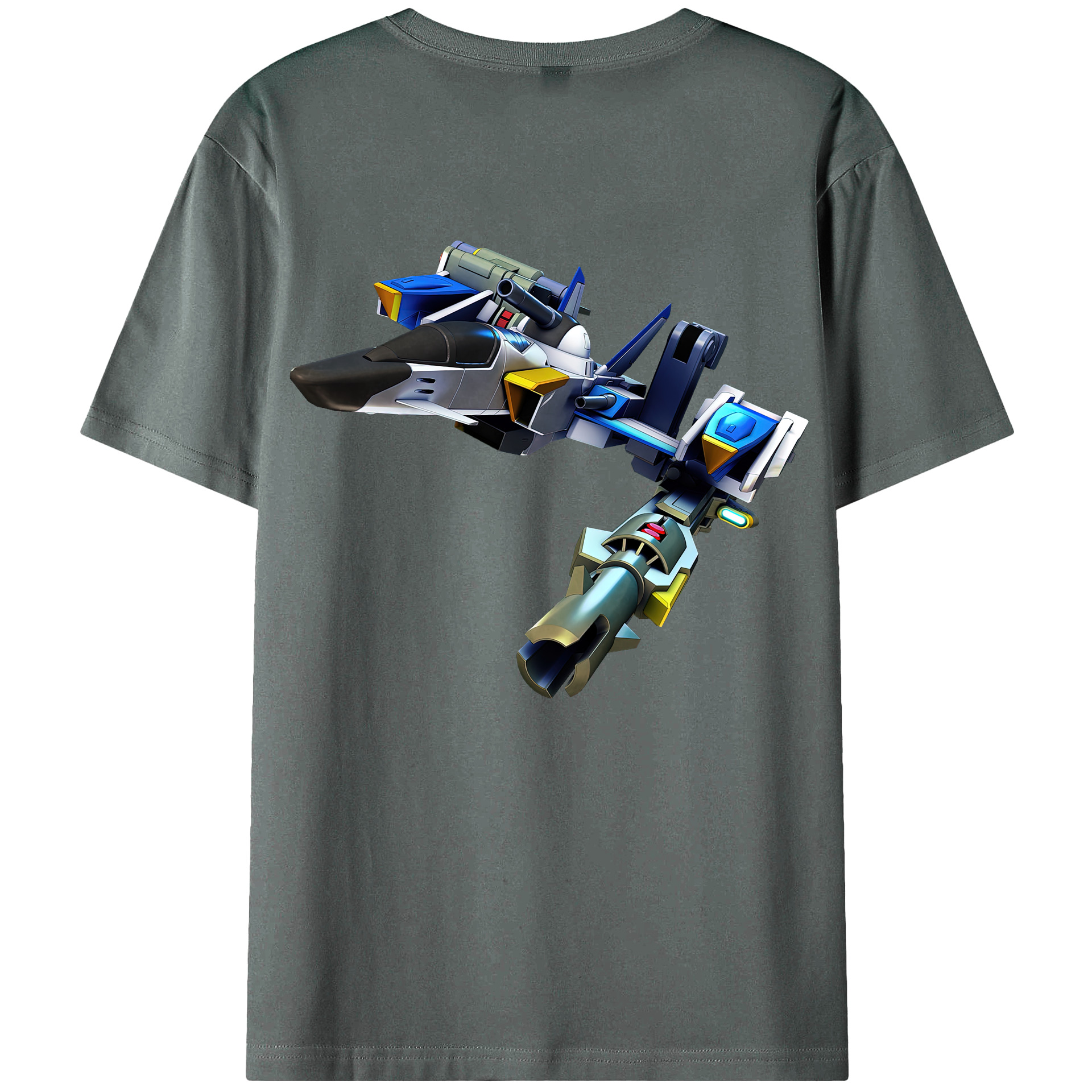 （画像用） 機動戦士ガンダム Mobile Suit Gundam 綿100％ メンズ半袖Tシャツ（バックプリント） 通気性